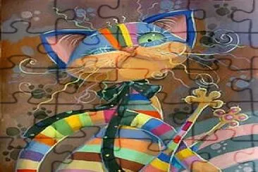 Colorful Kitty jigsaw puzzle