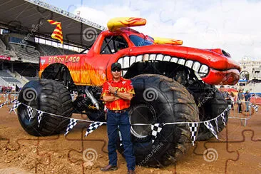 colorful monster truck jigsaw puzzle