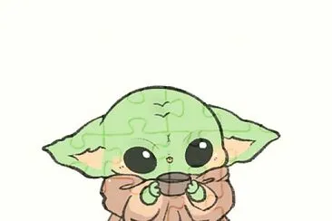 baby yoda drinking her soup