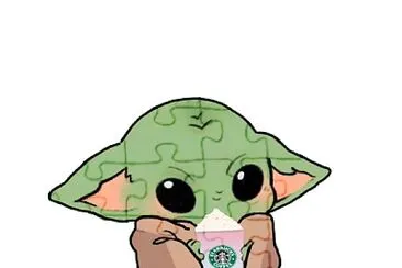 baby yoda drink their starbucks coffee