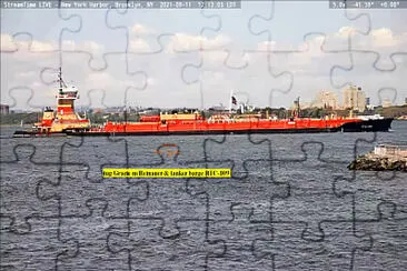 פאזל של tug Gracie m Reinauer   tanker barge RTC-109