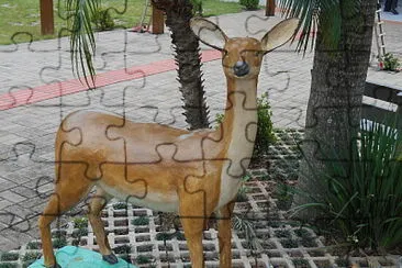 Escultura de um cervo jigsaw puzzle