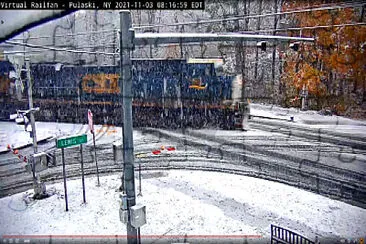 CSX in early snow 2021Pulaski,NY/USA