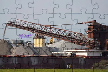 mv Lee a Tregurtha unloading stone at Port of Fairport Harbor,OH jigsaw puzzle