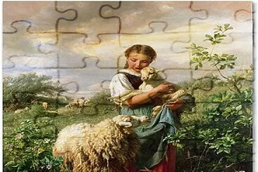 Girl with Lamb