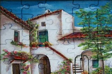 Patio colorido jigsaw puzzle