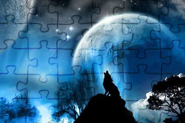 howling wolf jigsaw puzzle