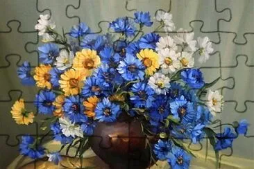 Florero azul jigsaw puzzle